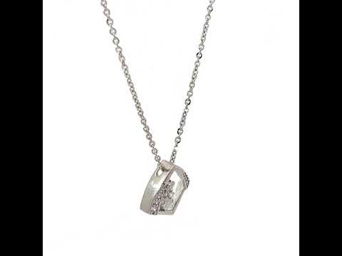PurpleLuck Olivia 925 Silver Pendant. Simple daily wear modern gift for Women and girls