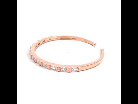 Purpleluck Eternity Glow 925 Silver Cuff traditional and trendy daily. wear bracelet. Modern Romantic gift 