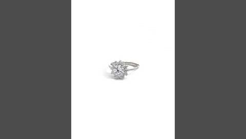 Purpleluck Sparkling Seraphina 925 Silver Ring. Wedding and anniversary gift for women 