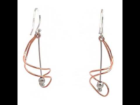 PurpleLuck Serena 925 Silver Spiral Earrings for girls- trendy jewellery