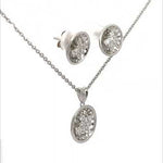PurpleLuck Adriana Silver Pendant Set 