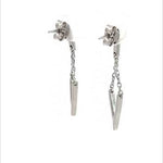 PurpleLuck Chevron 925 Silver earrings. Valentine gift for women and girls
