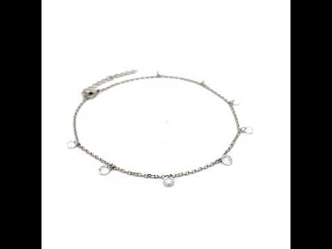 PurpleLuck Ellen Silver Queen Anklet