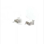 PurpleLuck Francia Silver  Earrings. 925 Silver Solitaire Studs for girls and women