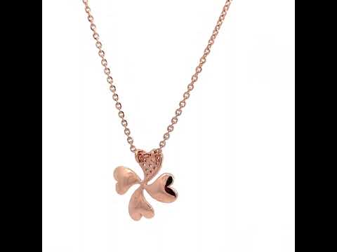 Purpleluck Malika Rose Gold Necklace. Sterling Silver pendant with adjustable chain. Elegant party wear necklace
