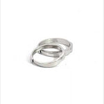 Purpleluck- Minimal Silver Couple Rings