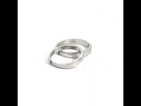 Purpleluck- Minimal Silver Couple Rings