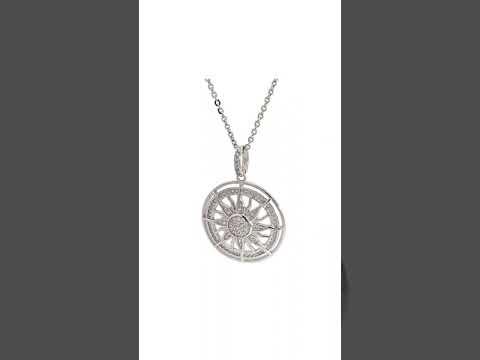PurpleLuck- Sunburst Diamond Silver Pendant
