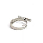 PurpleLuck Kendall Silver Couple Bands. Sterling Silver Gifting rings for man and women. Wedding gift, Anniversary gift