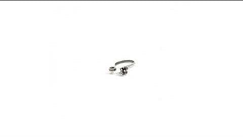 Purpleluck Bloom Oxidized Silver Nose Pin for women, everyday wear