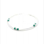 PurpleLuck Nargis 925 Silver Anklet. Double layered bead anklet for daily and festive wear