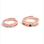PurpleLuck Love Birds 925 Silver Couple Rings in Rose Gold Plating for couple romantic gift.Valentines and wedding gift