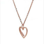 PurpleLuck Zendaya 925 Silver Heart Pendant with roe gold plating Perfect for girlfriend and wife for Valentines day and anniversaries
