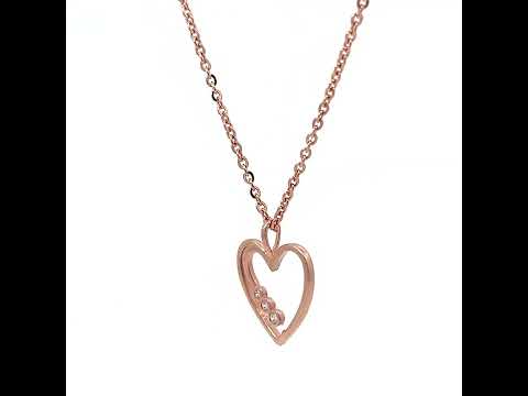 PurpleLuck Zendaya 925 Silver Heart Pendant with roe gold plating Perfect for girlfriend and wife for Valentines day and anniversaries