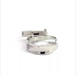 PurpleLuck Love Birds Silver Couple Rings. Sterling Silver Romantic gift for Him and Her. Perfect for valentines and Anniversary Gift.