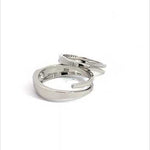 PurpleLuck True Love 925 Silver Couple Bands for Valentines and Wedding gift for Him and Her. Perfect romantic gift
