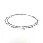 PurpleLuck Ellen 925 Silver Double Layered Queen Anklet for women and girls. Trendy Indian jewellery with adjustable chain