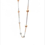 Purpleluck Frances Rose Gold Italian Necklace. Sterling Silver sleek neckalce chain for women and girls for gifting
