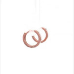 PurpleLuck Irina Rose Gold Hoop Earrings, Sterling Silver Modern and Simple Design for daily and office wear for women