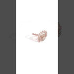 PurpleLuck Rose Gold Marquise Cascade Ring. Sterling Silver ring for festive wear