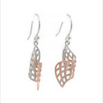 PurpleLuck -  Iris Rose Gold and Silver Spiral Earrings