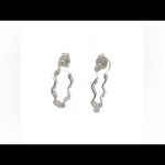 Purpleluck Ribbed radiance 925 Silver Earrings for girls. Daily wear lightweight hoop earrings