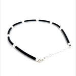 Purpleluck Ebon Eclipse 925 Silver Anklet traditional black anklet for women. Trendy and minimal anklet for daily wear