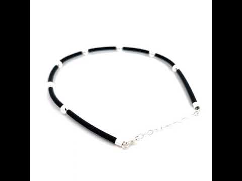 Purpleluck Ebon Eclipse 925 Silver Anklet traditional black anklet for women. Trendy and minimal anklet for daily wear