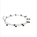 PurpleLuck Kaira 925 Silver Double Layered Queen Anklet. Anklet for single leg for women and girls with adjustable length