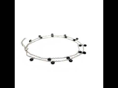 PurpleLuck Kaira 925 Silver Double Layered Queen Anklet. Anklet for single leg for women and girls with adjustable length