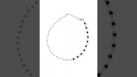 purpleluck Tri-Tone 925 Silver Bead Anklet for women and girls
