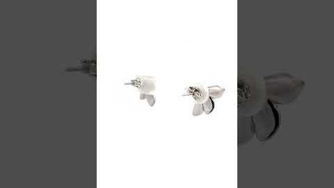 PurpleLuck- Flower Silver Earrings