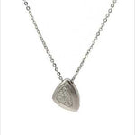 Purpleluck Silver Diva Necklace. Sterling Silver Contemporary minimal design pendant for women and girls for daily wear