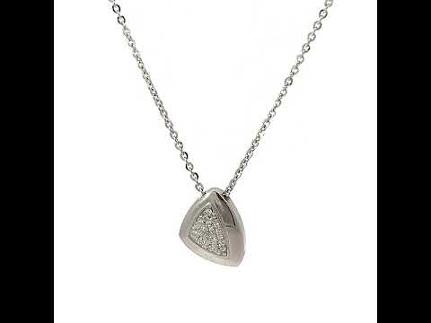 Purpleluck Silver Diva Necklace. Sterling Silver Contemporary minimal design pendant for women and girls for daily wear