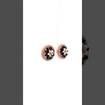 PurpleLuck Floral Stud  925 Silver Earrings trendy rose gold earrings