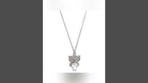 PurpleLuk Owl 925 Silver Pendant for girls and women everyday and party wear