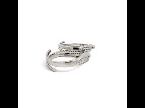 PurpleLuck Adline 925 Silver Couple Bands Luxury and Elegant jewelry for him and her