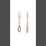 PurpleLuck Estelle Rose Gold and Silver Drop Earrings