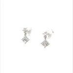 PurpleLuck Shirley Silver Earrings. 925 trendy small earrings for women and girls