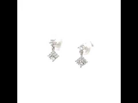 PurpleLuck Shirley Silver Earrings. 925 trendy small earrings for women and girls