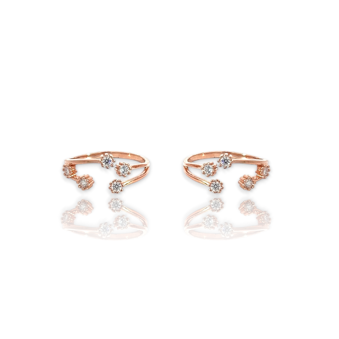 PurpleLuck Priyamani Rose Gold Toe Rings . Sterling Silver simple daily wear toe rings. Gift for Wife.