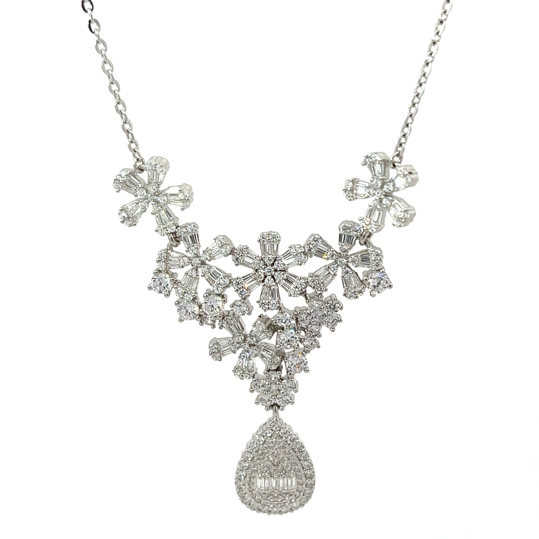 PurpleLuck 925 Silver Queen Necklace. Trendy and luxurious festive wear for women and girls. Rakshabandhan and anniversaries gift