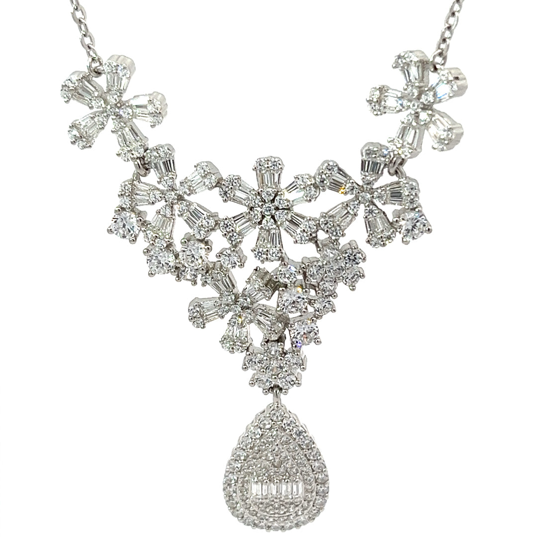 PurpleLuck 925 Silver Queen Necklace. Trendy and luxurious festive wear for women and girls. Rakshabandhan and anniversaries gift