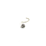 PurpleLuck Raashi Oxidised Silver Nose Pin. Sterling Silver dainty design for girls and women