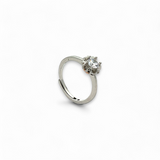 PurpleLuck Rachel 925 Silver Solitaire Ring Dainty and adjustable ring for women and girls. Perfect for Romantic gift for girlfriend