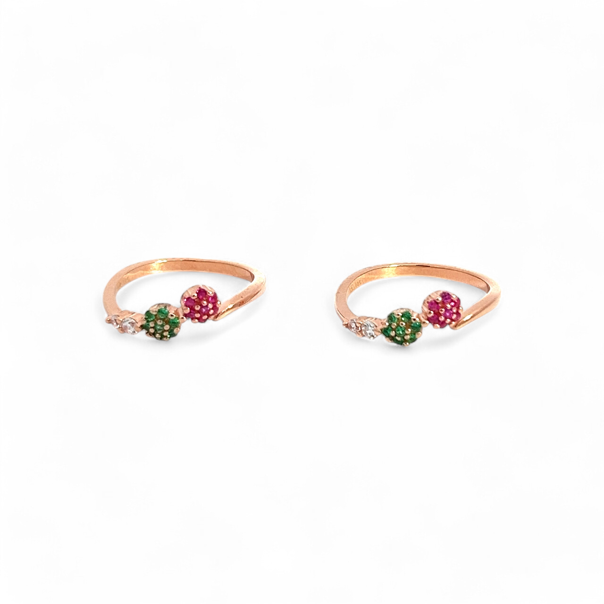 PurpleLuck Raveena Rose Gold Toe Rings Trendy minimal daily wear jewellery 