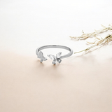 PurpleLuck Rebecca Butterfly 925 Silver Ring Trendy and chic adjustable ring in modern design for women and girls