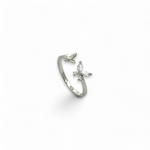 PurpleLuck Rebecca Butterfly 925 Silver Ring Trendy and chic adjustable ring in modern design for women and girls