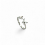 PurpleLuck Rebecca Butterfly 925 Silver Ring Trendy and chic adjustable ring in modern design for women and girls