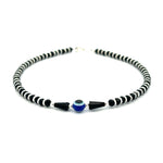 PurpleLuck Regina Evil Eye 925 Silver Anklet. Anti-Nazar traditional jewellery for women and girls. Gift for girlfriend and wife
